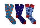 Dárkový set barevných ponožek Soxit - Modrý set | Velikost: 36-40