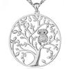 Přívěsek stříbrná sovička na stromě