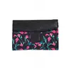 Peněženka Meatfly Needle Ladies Wallet A - Kala Flowers, Black