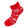 Vánoční dámské froté ponožky | Velikost: 36-40 | Červená / stádo sobů
