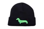 Pletená zimní čepice Z08 black/green