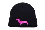 Pletená dětská zimní čepice ZD03 black/pink