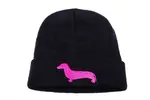 Pletená zimní čepice Z03 black/pink