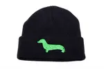 Pletená dětská zimní čepice ZD05 black/green
