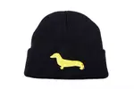 Pletená dětská zimní čepice ZD04 black/yellow