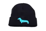 Pletená dětská zimní čepice ZD02 black/blue