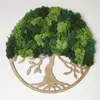 Machový obraz ručne vyrobený na Slovensku | Rozmer: 25 cm | "Strom života" (svetlohnedá/viacfarebný mach)