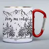 300 ml Turistický nerezový termohrnček "Hory ma volajú" | Biela