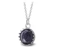 Ocelový náhrdelník Gemstone Crown - modrý Avanturín