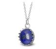 Ocelový náhrdelník Gemstone Crown - Lapis Lazuli