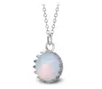 Ocelový náhrdelník Gemstone Crown - Opalit
