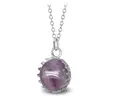 Ocelový náhrdelník Gemstone Crown - Ametyst