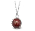 Ocelový náhrdelník Gemstone Crown - brekciový Jaspis