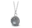 Ocelový náhrdelník Gemstone Crown - Labradorit
