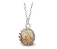 Ocelový náhrdelník Gemstone Crown - obrázkový Jaspis
