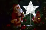 Hvězda na stojánku 10 LED - studená bílá
