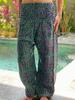 Pohodlné volné kalhoty | Velikost: UNI | Zeleno-fialová