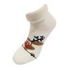 Vánoční dámské froté ponožky, Veselý sob | Velikost: 36-40 | Krémová