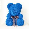 Medvídek z růží 40 cm | Modrá