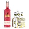 JJ Whitley Pink Cherry Gin, 0,7 l + 4x Fentimans Indian Tonic Water