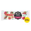 24× müsli tyčinka Twiggy s klikvou a malinami v jogurtové polevě