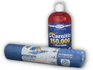 L-Carnitine (150000 mg) + Chromium, 1000 ml + Podložka na cvičení Fitness Yoga Mat | Příchuť: Pomeranč | Modrá