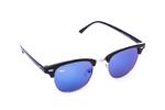 Černé brýle Kašmir Clubmaster CB02 - skla modrá zrcadlová