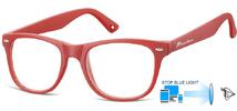 Brýle na počítač BLF67F - červené | Velikost: +0,00 bez dioptrií