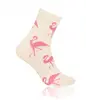 Flamingo – béžové s růžovým plameňákem | Velikost: 39-42