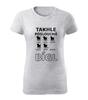 Dámské tričko "Takhle poslouchá bígl" | Velikost: XS | Bílá