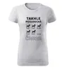 Dámské tričko "Takhle poslouchá čivava" | Velikost: XS | Bílá