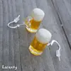 Náušnice pivo | Zlatá