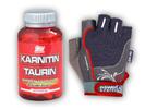 Karnitin Taurin 100 kapslí + PowerSystem rukavice Womans Power | Velikost: XS | Černá