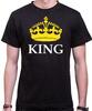Pánské tričko King – král | Velikost: S | Černá