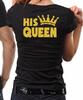Dámské tričko - His Queen | Velikost: XS | Černá