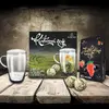 Set 2 prémiových kvetoucích čajů Blooming Tea s hrnečkem (černé balení)