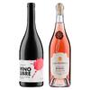 Set 2 lahví: růžové a červené BIO víno