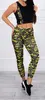 Sportovní set camo: legíny + top | Velikost: L/XL | Žlutá