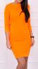 Jednobarevné šaty klasik | Neonově oranžová