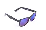 Černé brýle Kašmir Wayfarer W04 - skla modro-zelená zrcadlová