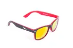 Černo-červené brýle Kašmir Wayfarer W26 - skla červená zrcadlová
