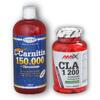 L-Carnitine (150000 mg) + Chromium, 1000 ml + CLA 1200 + Green Tea 120 kapslí | Příchuť: Lemon lime