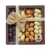 Hnědá bonboniéra s jutovou mašlí (4x 80 g)