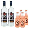 Set 2 lahví vodky Red Luna (40 %) a 4 limonád Thomas Henry Pink Grapefruit