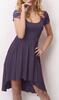 Asymetrické šaty s řasenou sukní | Velikost: S/M | Grafit