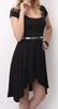 Asymetrické šaty s řasenou sukní | Velikost: S/M | Černá