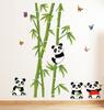 Dětské samolepky na zeď - Pandy na bambusech