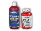 L-Carnitine (150000 mg) + Chromium, 1000 ml + CLA 1200 + Green Tea 120 kapslí | Příchuť: Lemon lime