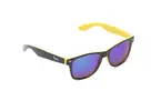 Černo-žluté brýle Kašmir Wayfarer WD16 - modro-zelená zrcadlová skla