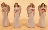 Sada 4 andělů (10 cm) | Krémová